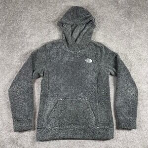 North Face Hoodie‎ Womens Small Fleece Sherpa Outdoors Pullover Gray